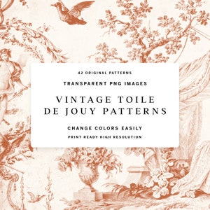 motifs numériques toile de Jouy vintage, graphismes PNG chinoiseries, graphismes toile ancienne française | Bibliothèque du siècle