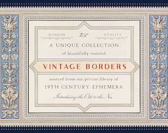 Vintage PNG Frames and Borders Bundle, Victorian Transparent Frames for all Design Projects, A Set of 66