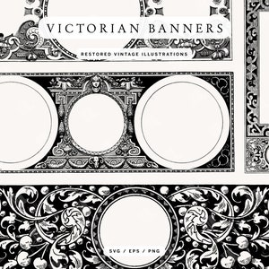 Viktorianische Banner PNG, SVG und EPS - Vektor-Clipart für Einladungen und Design