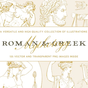 Greci, Romani e Mitologia (incluse immagini PNG vettoriali e isolate!) - Perfette per scrapbooking, artigianato...