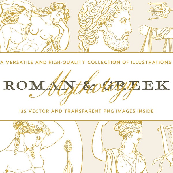 Greeks, Romans, and Mythology (Vector and Isolated PNG Images Included!) - Perfect for Scrapbooking, Crafts...