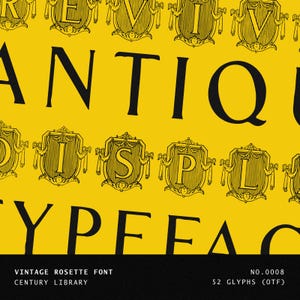 Vintage Crest Monogram Font – Heraldic Letter Frames from Antique Books (CL Antique No.8)