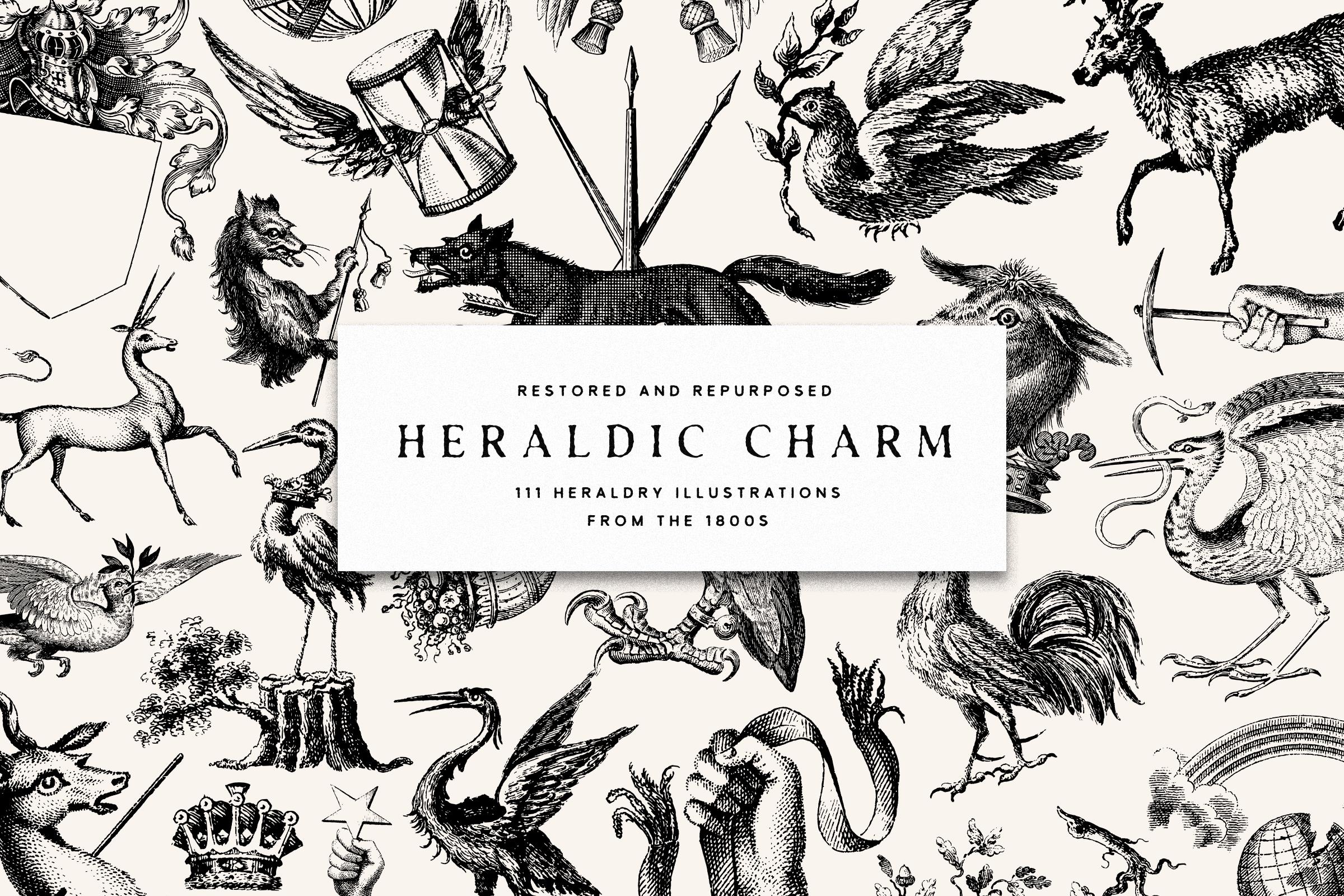 Vintage Clipart PNG and SVG Illustration Pack - A Collection of Heraldry-Related Isolated Artwork for your Creative Design Projects