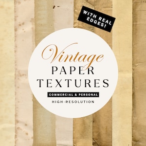 Vintage Paper Textures with Rough Edges and Transparent Backgrounds, Torn & Worn Antique Pages, Distressed Grunge Digital Papers PNGs