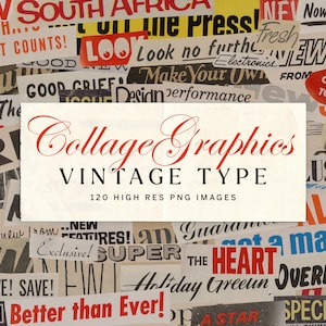 Kit di grafica di lettere collage, raccolta di PNG di tipografia ritagliata vintage, 120 immagini di collage stampabili / Century Library