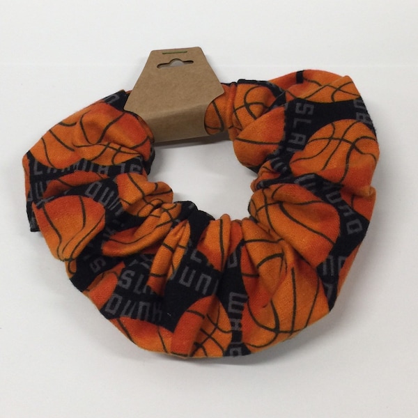 Basket Ball Scrunchie Life Forever XLarge hair tie ponytail sports flannel basketball sporty messy bun VSCO bracelet elastic band