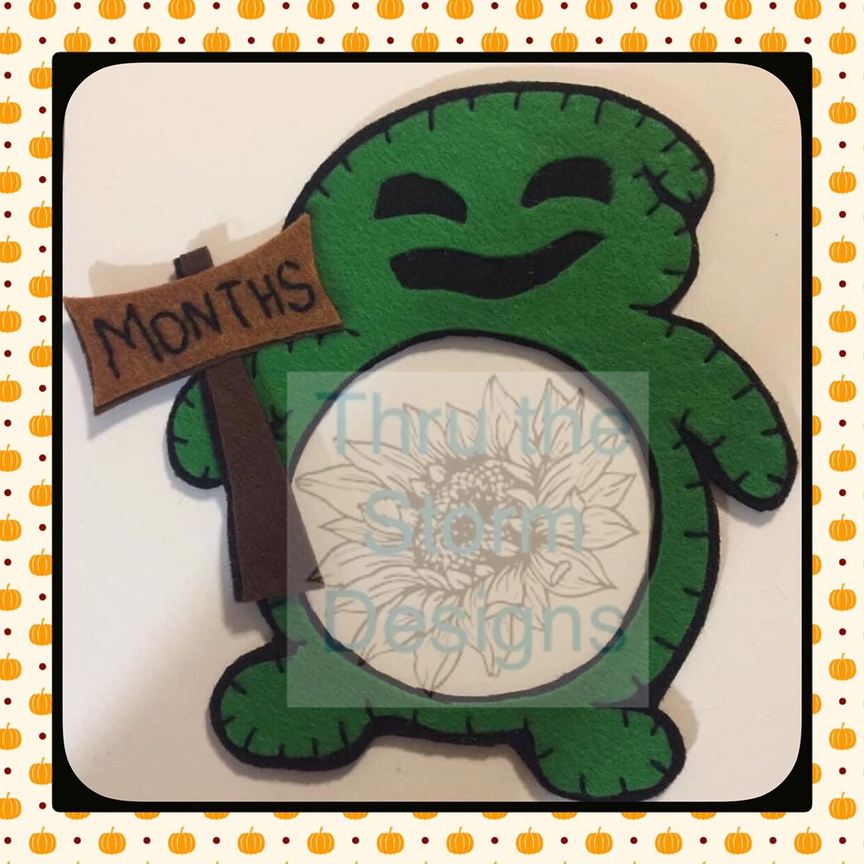 Nightmare Before Christmas Milestone Blanket With Oogie Boogie or Zero Marker for Infants and