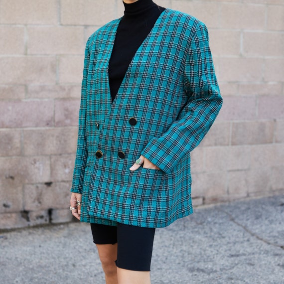 80s Plaid Blazer