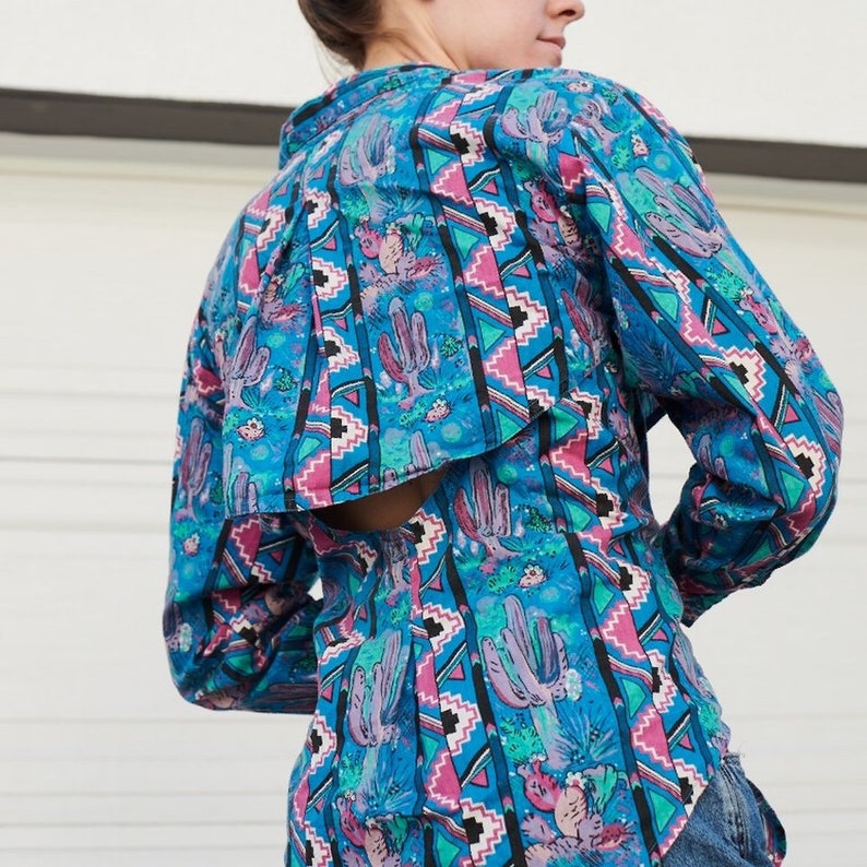 Geometric Cactus Blouse