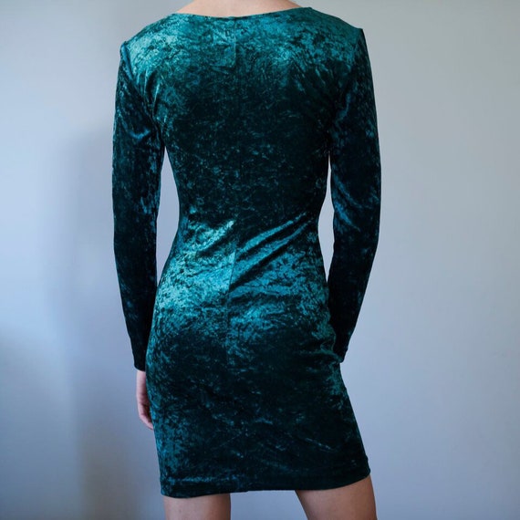 Green Velvet Dress - image 2