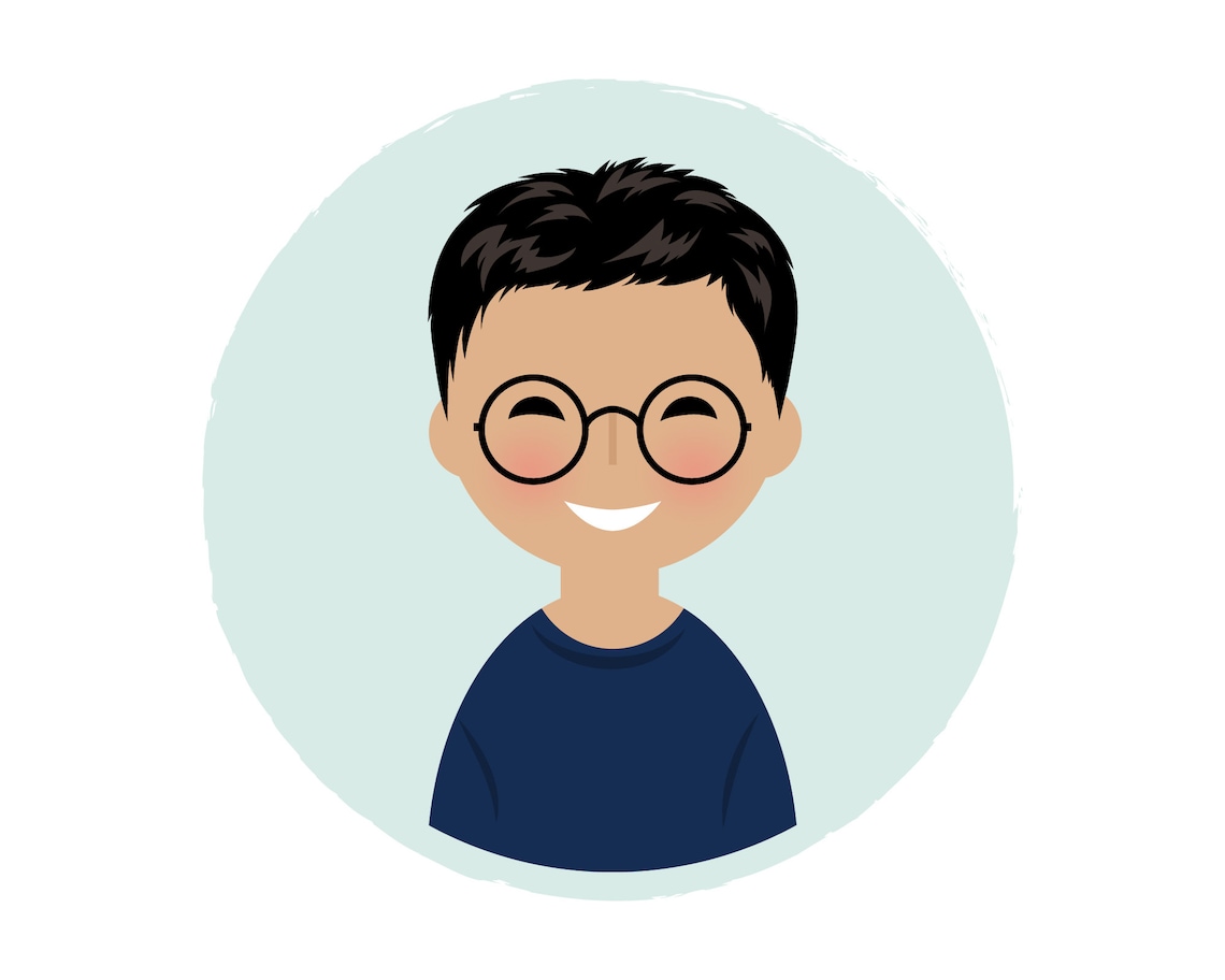 Digital portrair for instagram profile. Avatar for social Etsy