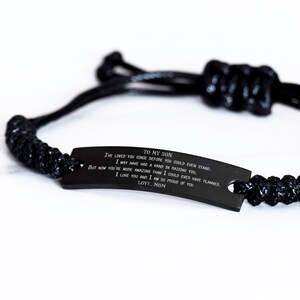 Till min son armband, jag har älskat dig sedan förr, graverat armband, present från mamma, smycken till son, armband till son