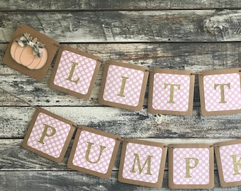 Little Pumpkin Banner: Fall Baby Shower Decor