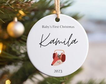 Babys first Christmas ornament, baby’s first Christmas gift, baby girl ornament, baby girl first Christmas ornament