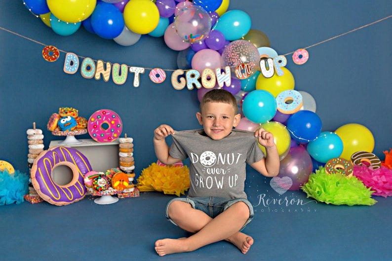 boy donut banner Donut grow up banner donut party,