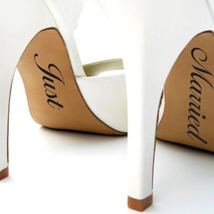 Just Married Shoe Decals/ I do Me too Shoe decal