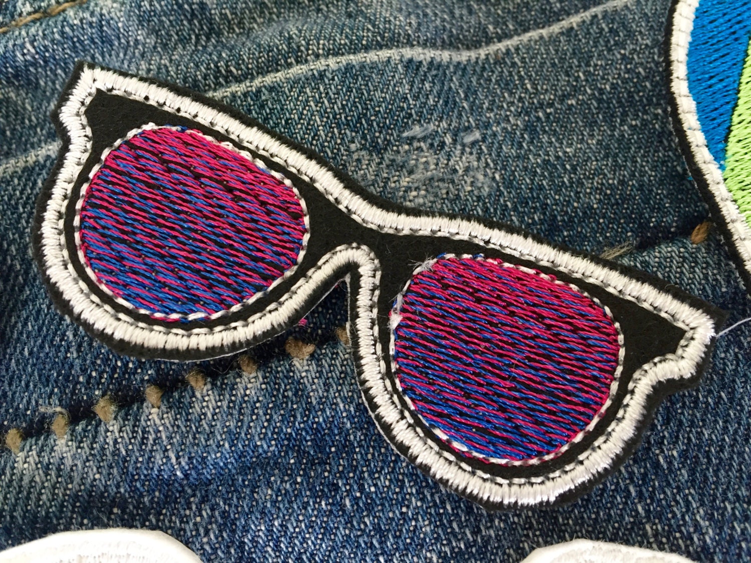 Sunglasses Embroidery Design for Patch Etsy
