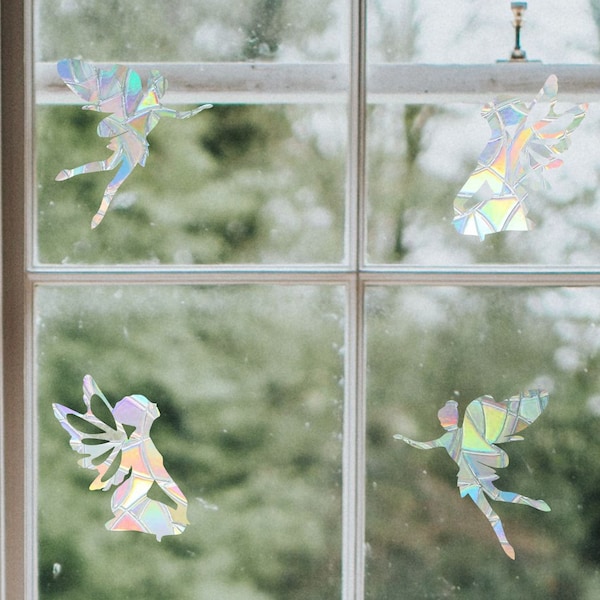 fairy suncatcher, fairies window decal, rainbow maker, suncatcher for window, rainbow suncatcher sticker