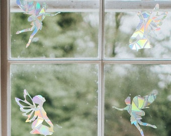 fairy suncatcher, fairies window decal, rainbow maker, suncatcher for window, rainbow suncatcher sticker
