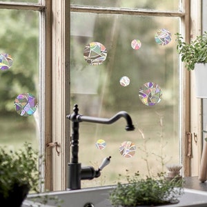 round circles suncatcher, polka dot window decal, rainbow maker, suncatcher for window, rainbow suncatcher sticker