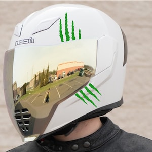 motorcycle helmet decal, claw marks scratches sticker