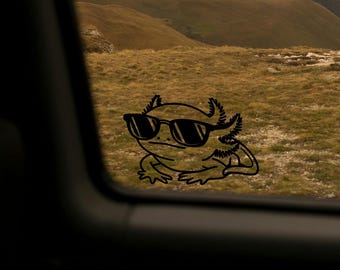Sticker Axolotl: grappige autospiegelraamsticker, trendy sticker