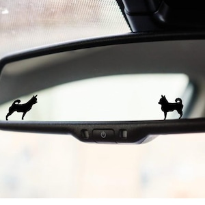 2x Chihuahua rear view mirror sticker decal dog easter egg decal, small decal for car windshield, windscreen sticker, tiny hidden decals