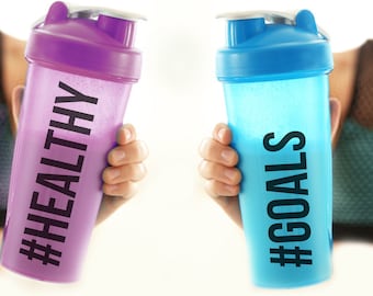 Hashtag personalizzato per la tazza shaker, decalcomania personalizzata per bottiglia da palestra, adesivo personalizzato per tazza yeti, decalcomania #goals, decalcomania da palestra, adesivo per allenamento