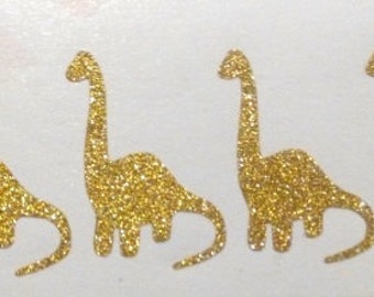 20 glitter dinosaur stickers, dinosaur party, dinosaur birthday invitation, envelope seal, glitter wall decals, glitter adhesive stickers