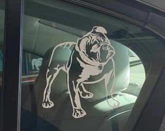 bulldog sticker, american bulldog decal, dog sticker, car decals, macbook vinyl sticker, laptop decals, home decoration, bulldog lover gift