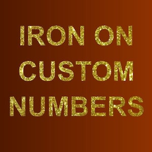 Glitter Red Sheet of Numbers 1-25, Textile Decoration Iron On Transfers