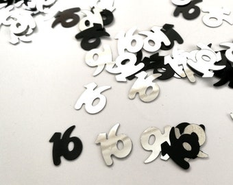 100pcs sweet 16 birthday decorations, 16th birthday confetti, 16th birthday party decor, table scatter, number 16 decor, sweet sixteen party
