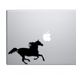 Running horse decal, horse stickers, macbook decals, iphone stickers, racing horse sticker, horse decal, wild horse laptop decal