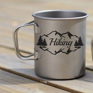 Hiking Sticker - Hiking Decal - Camping accessories decal - wide color chart vinyl sticker - outdoors wanderer decal - hiking gear
