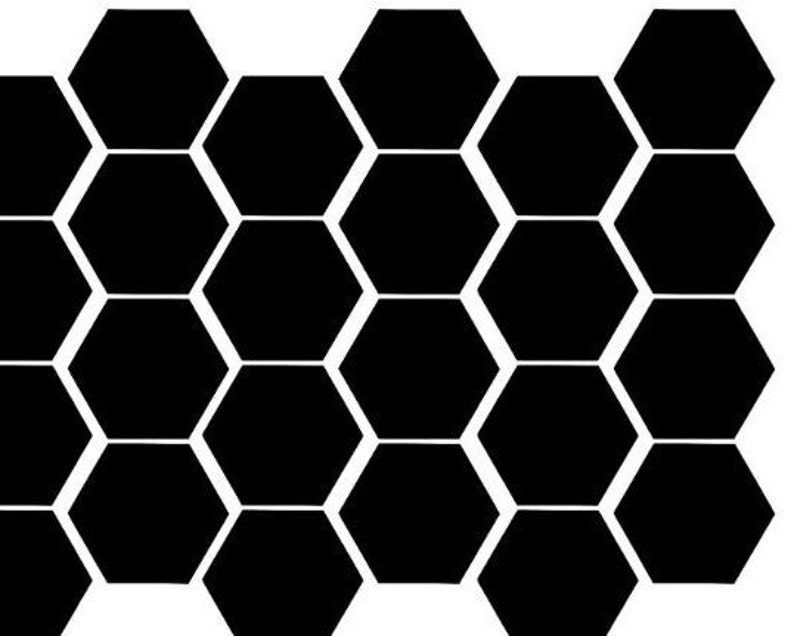 30 Hexagon Stickers Vinyl Wall Decal Etsy Canada