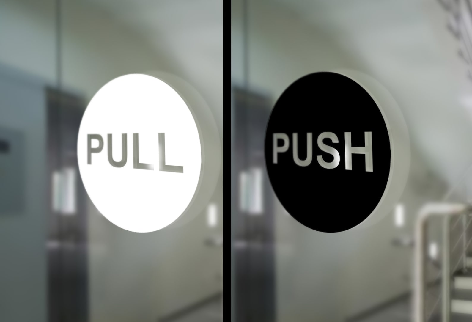 PUSH PULL Stickers for Door Push Pull Door Sign Push Pull Etsy Israel