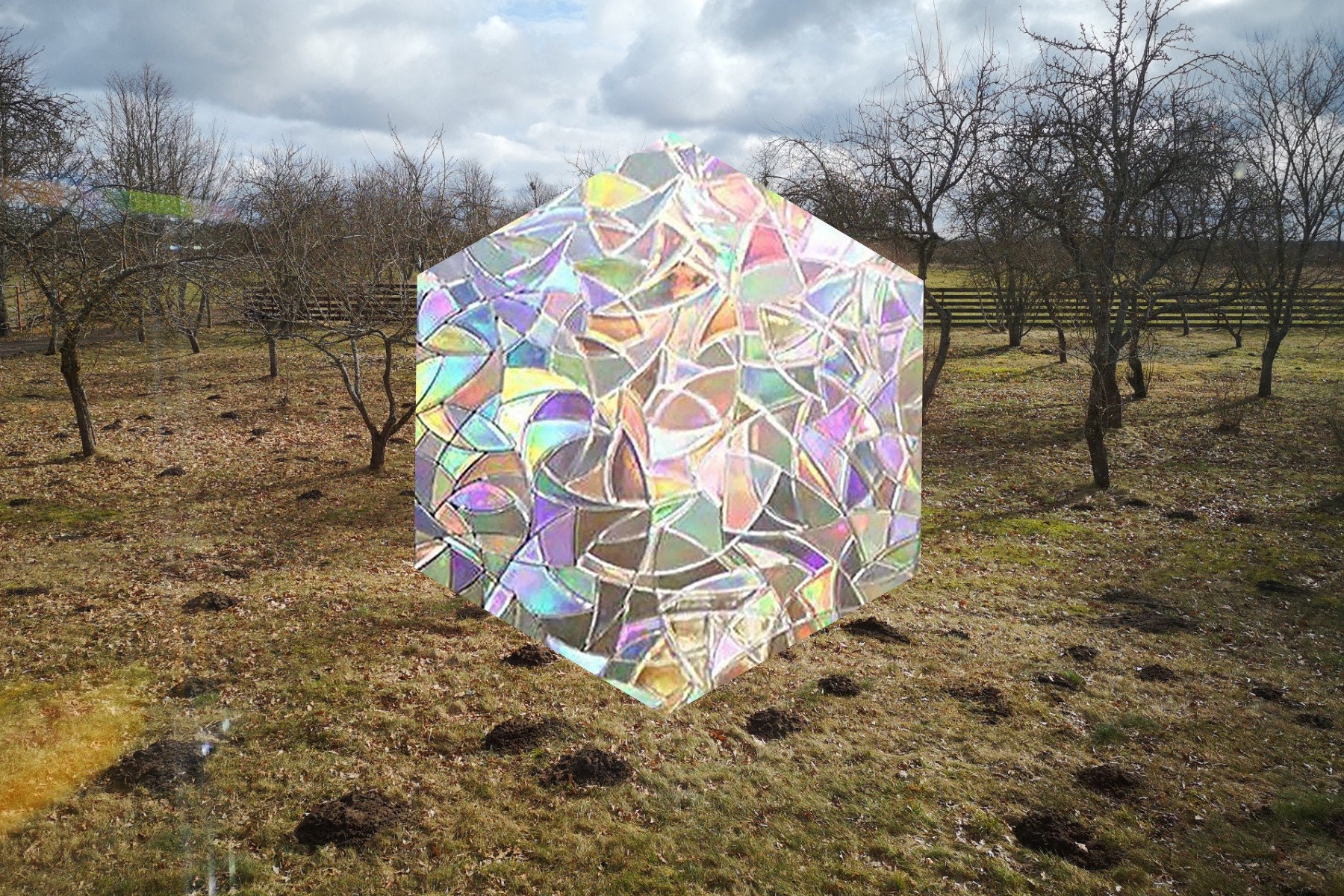Large Hexagon Suncatcher, Honeycomb Window Decal, Rainbow Maker ...