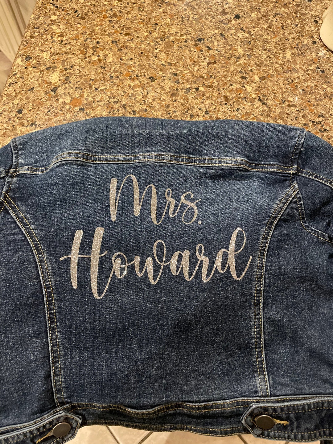 Custom Mrs Wedding Jacket Transfer, Custom Iron on Patch, Custom Denim ...