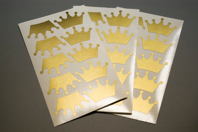 30 crown stickers envelope stickers birthday Envelope Seals Etsy