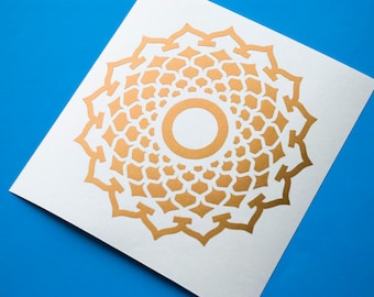 Sahasrara chakra Decal, Sahasrara Sticker, yoga Wall decoraton, wall stickers, yoga decals, crown Chakra laptop decoration, wall stickers