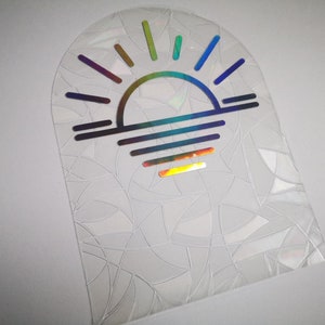 sunset suncatcher sticker, sun prisms window decal, rainbow maker, suncatcher for window, iridescent rainbow suncatcher sticker