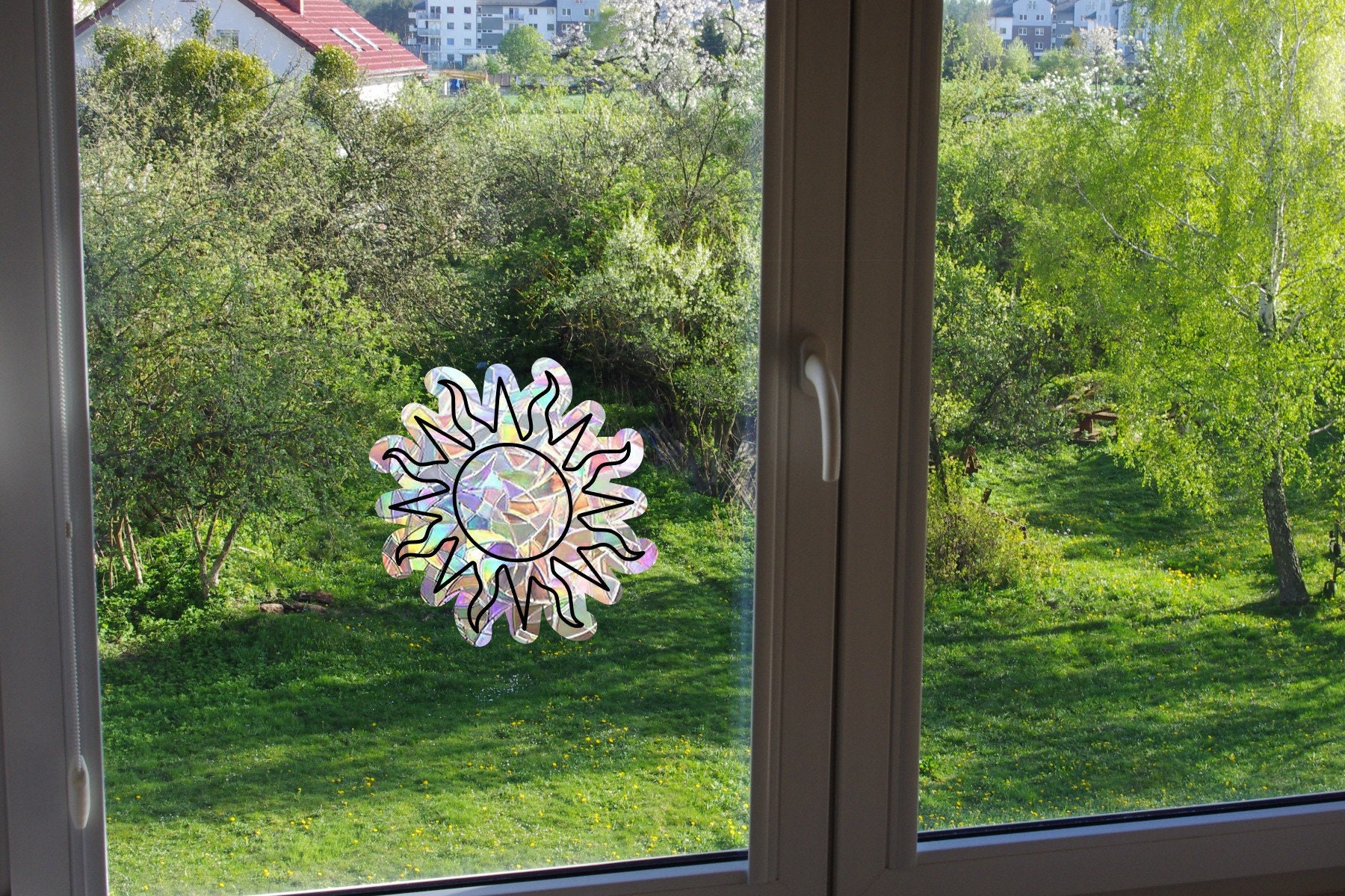 Sun Suncatcher Window Cling Rainbow Prisms Window Decal Etsy UK