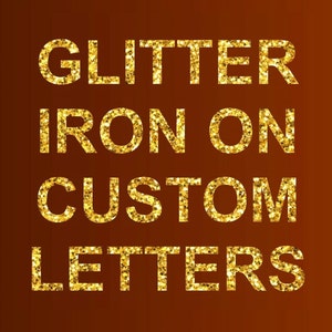 Plancha de purpurina en letras o números, calcomanía personalizada, letras personalizadas, diseños de camisetas de oro o plata con transferencia de calor, camisetas sin mangas DIY
