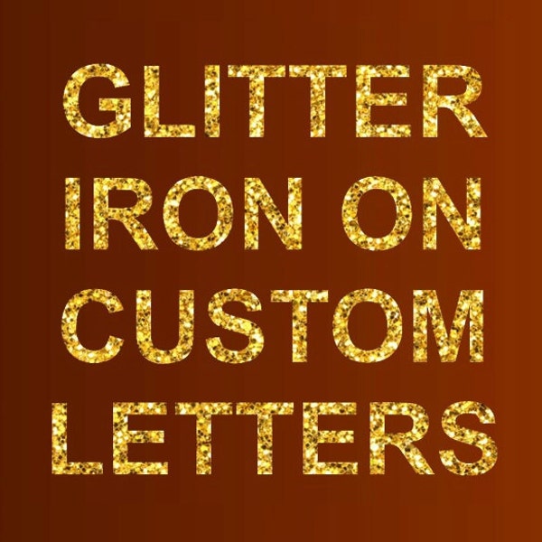 Glitter Heat Press Letters Etsy