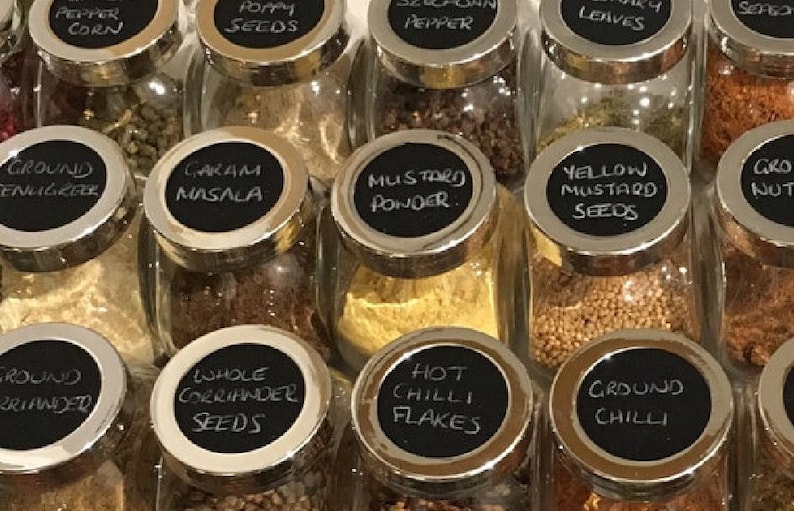 20 Round Chalk Labels Chalkboard Stickers Self Adhesive Etsy