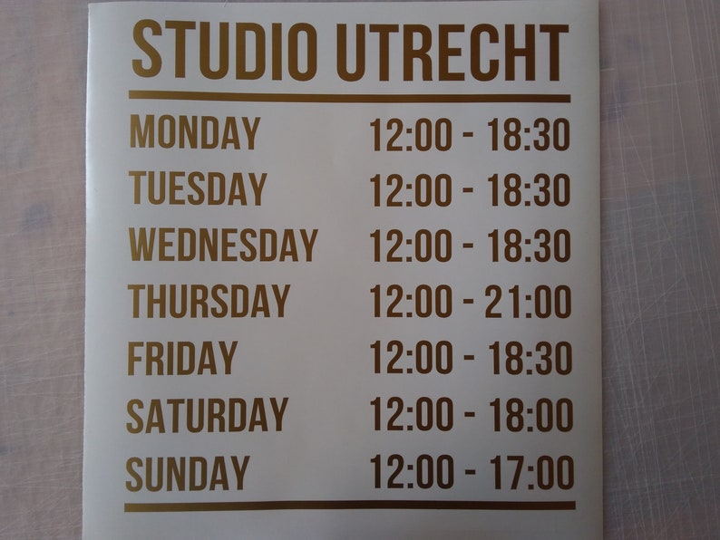 Salon Open Hours Decal Business Storefront Decal Nail Studio Etsy