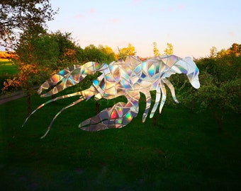 lobster suncatcher, lobster window decal, rainbow maker, suncatcher for window, underwater theme rainbow suncatcher sticker
