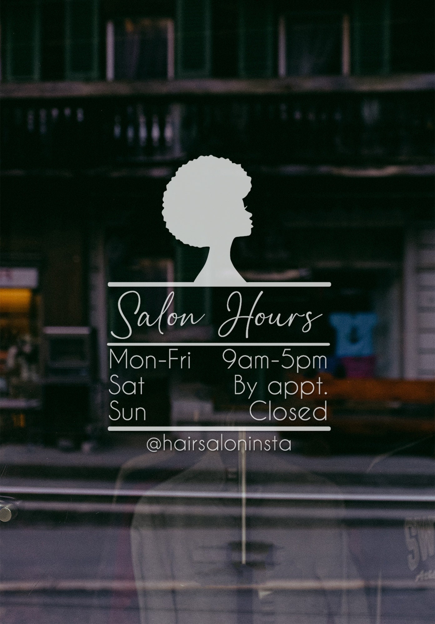 Salon Centre Hours - szbw51b