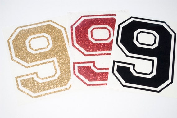 iron on varsity number, glitter iron on vinyl, shirt design, diy heat transfer, varsity style tank top, custom number heat transfer patch