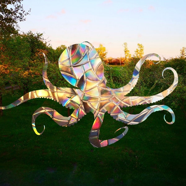 Oktopus Suncatcher, Oktopus Fenster Aufkleber, Regenbogen-Macher, Suncatcher für Fenster, Unterwasser-Thema Regenbogen Suncatcher Aufkleber